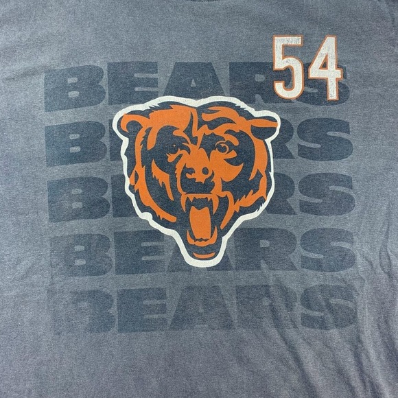 NFL Chicago Bears Brian Urlacher 54 Tee Thrifted Vintage Style Size 2XL - Picture 2 of 11